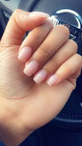 Acrylic treatment makes your nails more attractive and enhance the overall look of the hands. French Base Dip Powder Short Coffin Nails Natural Nails No Extensions Or Acrylic Acrylicnailsnatu Natural Acrylic Nails Short Coffin Nails Dip Powder Nails