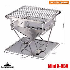 It's amazing on gas consumption and packs a punch in terms of flame height/heat distribution. Campingmoon Mini X Bbq Portable Bbq Folding Fire Pit Budget Camping