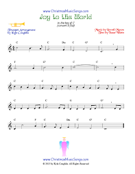 Here you will find my easy free trumpet sheet music scores with popular melodies. Joy To The World For Trumpet Free Sheet Music