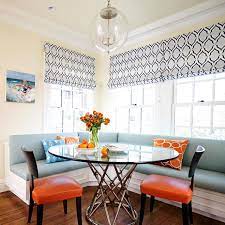 Booths and banquettes are most often associated with modern and contemporary spaces, but this quaint country kitchen looks super sweet with booth seating for four. Kitchen Corner Nook Bench Novocom Top