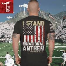 Stand Remove Hat Hand Over Heart God Bless America And Saying The National Anthem Https Www Fanprint Com Stores American Pride Clothes Cool Shirts