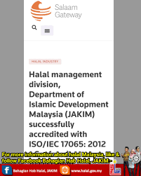 Pengguna boleh merujuk kepada laman sesawang halal jakim, www.halaljakim.gov.my dan halal malaysia www.halal.gov.my untuk mendapatkan keterangan lanjut atau mempunyai keraguan mengenai status halal sesuatu. Bahagian Hab Halal Jakim Halal Malaysia News Info Halal Management Division Department Of Islamic Development Malaysia Jakim Successfully Accredited With Iso Iec 17065 2012 Conformity Assessment Requirements For Bodies