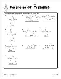 Perimeter Of Triangles Worksheets