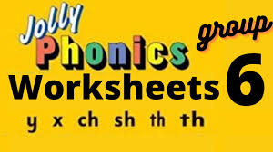 This means that we teach letter sounds as opposed to the alphabet. Jolly Phonics Group 7 Worksheets Sounding Blending Reading For Ukg Lkg Preschool Grade 1 Youtube