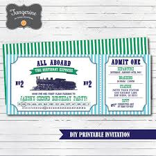 Train Birthday Invitation Printable Vintage Train Ticket Etsy Printable Birthday Invitations Train Birthday Train Ticket Invitations