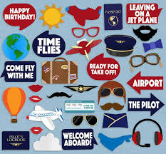 Birthday Photo Booth Props Printable Templates 35 Pilot Party Props Airplane Party Diy Printable Photo Booth Props Aeroplane Party Decor Aviation Party Decor Pilot Photobooth Props Pilot Party Airplane Party Aviation Party