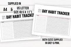 Download Printable 21 Day Habit Tracker Sheet Planner Page Sheet 620488 Other Design Bundles