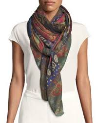 Etro Wool Silk Mixed Scarf Ropa Casual Elegante Ropa Informal Para Mujer Bufanda A Cuadros