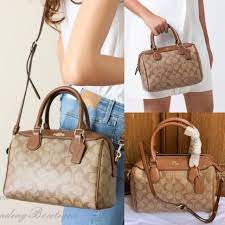 Coach convertible belt bag in signature canva. Coach Mini Bennett Satchel Bag Shopee Philippines
