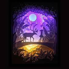 Papercut Light Shadow Box Lajtboks Podarki Dizajn