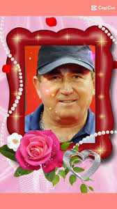 Romantic Heart-Shaped Frame with Pink Rose