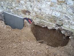 Underpinning a basement involves digging around the perimeter of the basement walls. Adding Height To Your Basement Underpinning Or Benching Toronto Realty Blog
