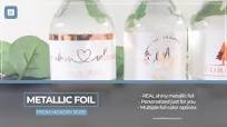 METALLIC FOIL Wedding Water Bottle Labels - REAL Metallic Water Bottle  Labels - Shiny Wedding Water Bottle Labels - Personalized