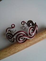 Bracelet Spirales 2 Couleurs Taille Reglable Fil Aluminium Bracelet Par Cathybijoux Artisanat De Fil Bijoux Fil Aluminium Bijoux En Fil De Fer