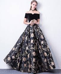 Black Off Shoulder Long Prom Dress Black Evening Dress Vestidos Negros Vestidos De Fiesta Y Vestidos Negros Largos
