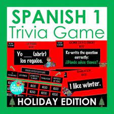 Please, try to prove me wrong i dare you. Spanish Christmas Activity Spanish 1 Review Holiday Jeopardy Style Trivia Game