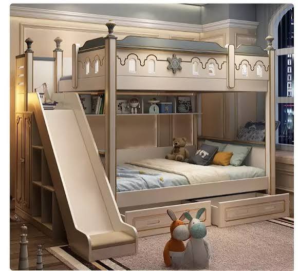 غرف نوم اطفال بسريرين بتصميم إسكندنافي | ماستر روم