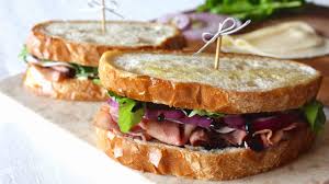 Divide the cheese evenly among the sandwiches and set the remaining bread slices in place. Roast Beef Sandwiches By Rommy S Recipes Youtube