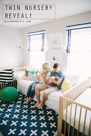 Nursery twins baby nursery decor project nursery nursery room small twin nursery accent wall nursery simple baby nursery twin nursery. Twin Nursery Reveal Twist Me Pretty