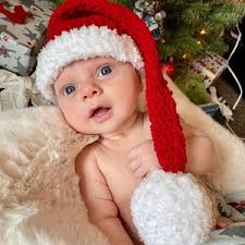 Baby Christmas Hat, Santa Baby Hat, First Xmas Outfit, Santa Elf Costume,  Newborn Photo Prop, Infant, Crochet Kids Hats, Royalcrownhandmade