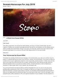 Some altercation with someone may upset you much. Scorpio Horoscope For July 2019 Susan Miller Astrology Zone Horoscope Eclipse