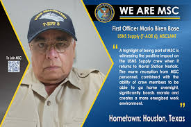 We Are MSC: First Officer Mario Bose > Military Sealift Command > News  Stories
