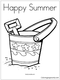 Picture of shovel and beach bucket coloring pages to color print and download for free along with bunch of favorite beach bucket coloring page for kids. Pail And Shovel Coloring Pages Nature Seasons Coloring Pages Coloring Pages For Kids And Adults