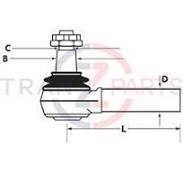 Fits Volvo B10 Bus Track Rod End R-H 85114148