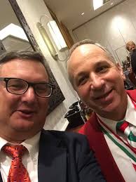 Annette Funicello with Father Joseph Funicello circa 1985 New Orleans. The  St Joseph's Italian American Marching Club.