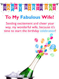 Sending Cheer Happy Birthday Card For Wife Birthday Greeting Cards By Davia Birthday Wishes For Wife Happy Birthday Cards Birthday Greeting Cards
