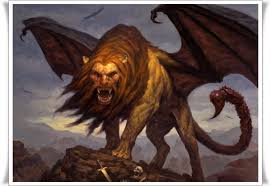 Majestic and powerful creature of classical times known for guarding priceless possessions ___ eagle (alternate spelling) creature with lion's body, eagle's head and wings. Lion With Eagles Wings Novocom Top