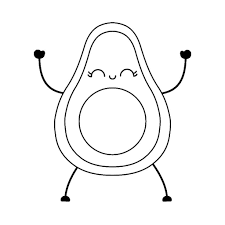 Various pictures below you can use for free for quality time with your family. Avocado Coloring Pages Real Avocado And Kawaii Print For Free