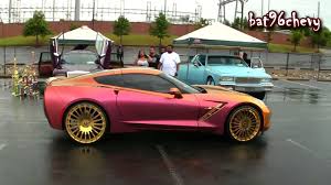 Freshly waxed, gold corvette stingray c3 2448 x 1836. Outrageous Pink Gold 16 Stingray Corvette On 22 24 Gold Forgiato Wheels Hd Youtube
