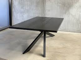 Black Stained American Oak Dining Table In 2020 Dining Table Oak Dining Table Dining Room Decor