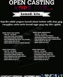 Maybe you would like to learn more about one of these? Info Open Casting Program Komedi Lawak Di Mind 8 Tv