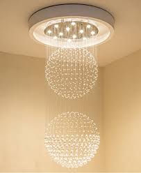 Saint Mossi Modern Crystal Raindrop Chandelier Lighting Flush Mount Led Ceiling Light Fixture Pendant Lamp For Dining Room Bathroom Bedroom Livingroom 10 Gu10 Bulbs Required H83 X D26 Priparax Com