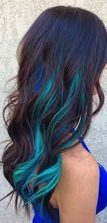 I Loooove These Turquoise Colors With Dark Chocolate Brown Hair Styles Teal Hair Hair Hacks