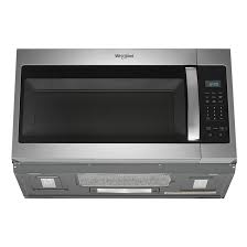 A:answer this microwave gives you the option to either vent from the bottom front vents or from the top. Whirlpool Over The Range Microwave 900 W 1 7 Cu Ft Stainless Steel Ywmh31017hz Rona