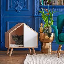 Maison Pour Chat Belli L58 X 38 X H59 Cm En 2020 Maison Chat Meuble Pour Animal De Compagnie Maison De Chat