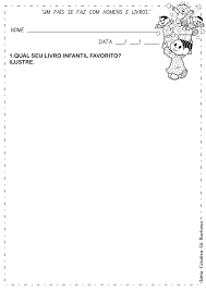 Desenhos similares a dia do livro. Apostila De Atividades Dia Do Livro Infantil Com Ilustracoes De Turma Da Monica E Turma Do Sitio