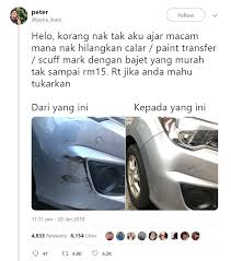 Check spelling or type a new query. Kos Kurang Rm15 Lelaki Ini Ajar Tip Nak Hilangkan Kesan Calar Pada Kereta Maskulin