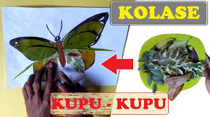 Gambar sketsa kupu kupu dari samping. Kerajinan Membuat Kolase Kupu Kupu Dari Daun Youtube