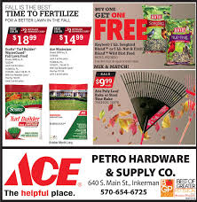 ** businesses and members with store house accounts are excluded from premier status. Sunday October 25 2020 Ad Petro Ace Hardware Supply Co The Times Leader