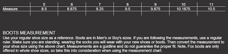 fox jersey size chart cross jersey ideas