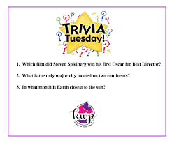 Well, what do you know? The Karratha Women S Place Inc Today Is Trivia Tuesday Which Is Where We Post 3 Trivia Questions For A Bit Of Fun And To Get You All Thinking So It Doesn T