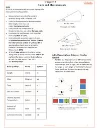 Class 11 Physics Revision Notes For Chapter 2 Units And