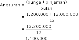 Bunga tunggal adalah bunga yang diperoleh pada setiap akhir jangka waktu tertentu yang tidak mempengaruhi besarnya modal yang dipinjam. Https Roboguru Ruangguru Com Question Pak Yudi Akan Meminjam Uang Di Bank Dengan Persentase Bunga Sebesar 10 Qu Lpx3xuz1