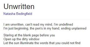 It was raining, and the sun was shining at the same time, and there were these big bay windows, and there was the blue in the sky, and the sun on the trees, and it was. Song Damn Natasha Bedingfield S Unwritten Accurately Describes The Start Of My Workday Coding Sessions Devrant