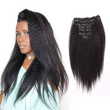 The secret behind the brazilian blowout for black hair? Amazon Com Amazingbeauty Blow Out Clip In Extensions Kinky Straight 8a Grade Thick 100 Remy Hair Natural Black 10 22inch 7 Pieces With 18 Clips 120g 4 2oz Per Set Fit For Full Head 10 Inch Beauty