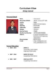 Contoh cv teknik sipil bahasa inggris. Cara Membuat Cv Curriculum Vitae Yang Baik Dan Menarik Aku Pintar